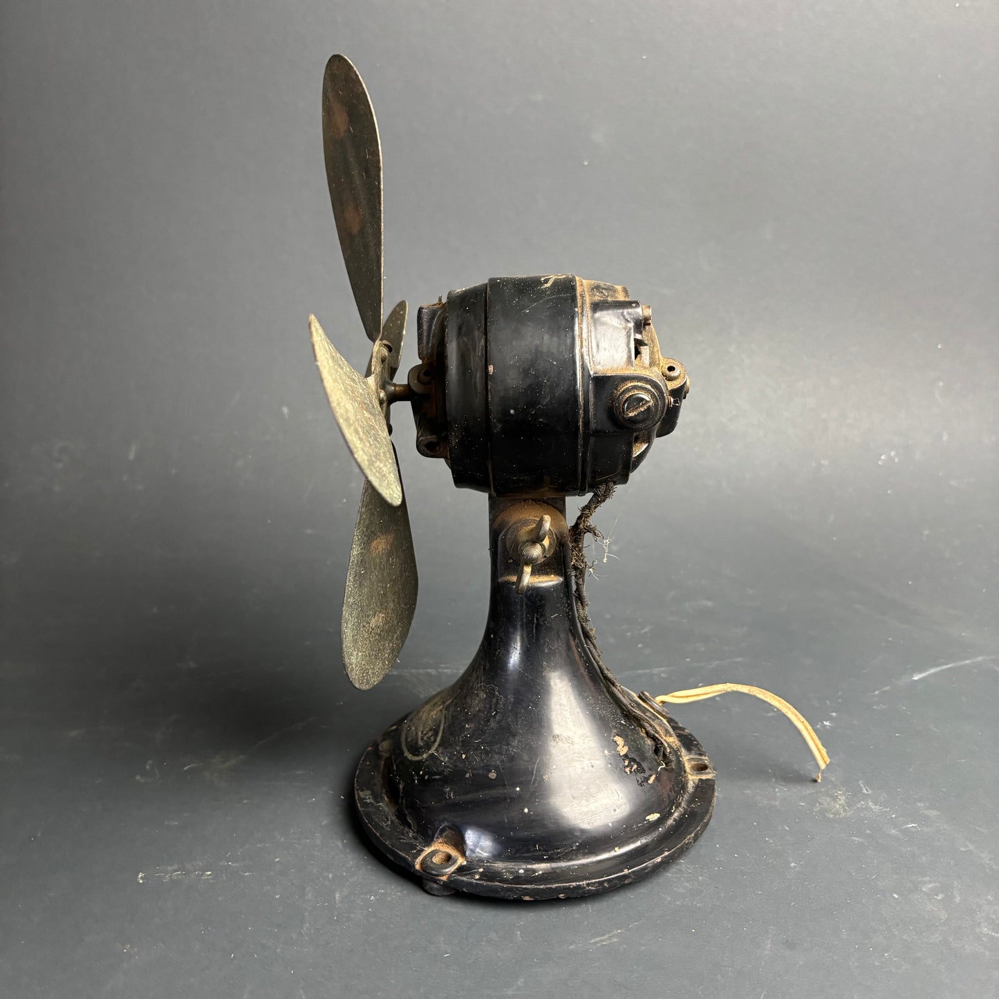 Vintage Magnet Fan General Electric Co Ltd England Brass Blade Desk Fan