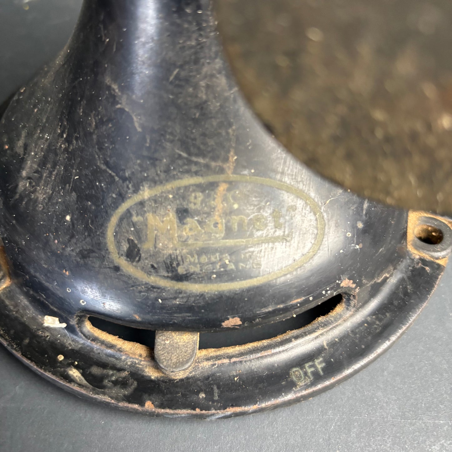 Vintage Magnet Fan General Electric Co Ltd England Brass Blade Desk Fan