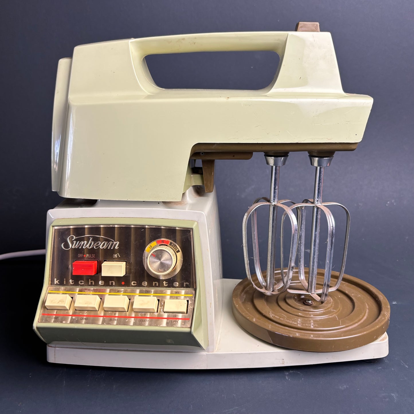 Vintage Sunbeam Kitchen Center Mixer Harvest Gold Retro Appliance