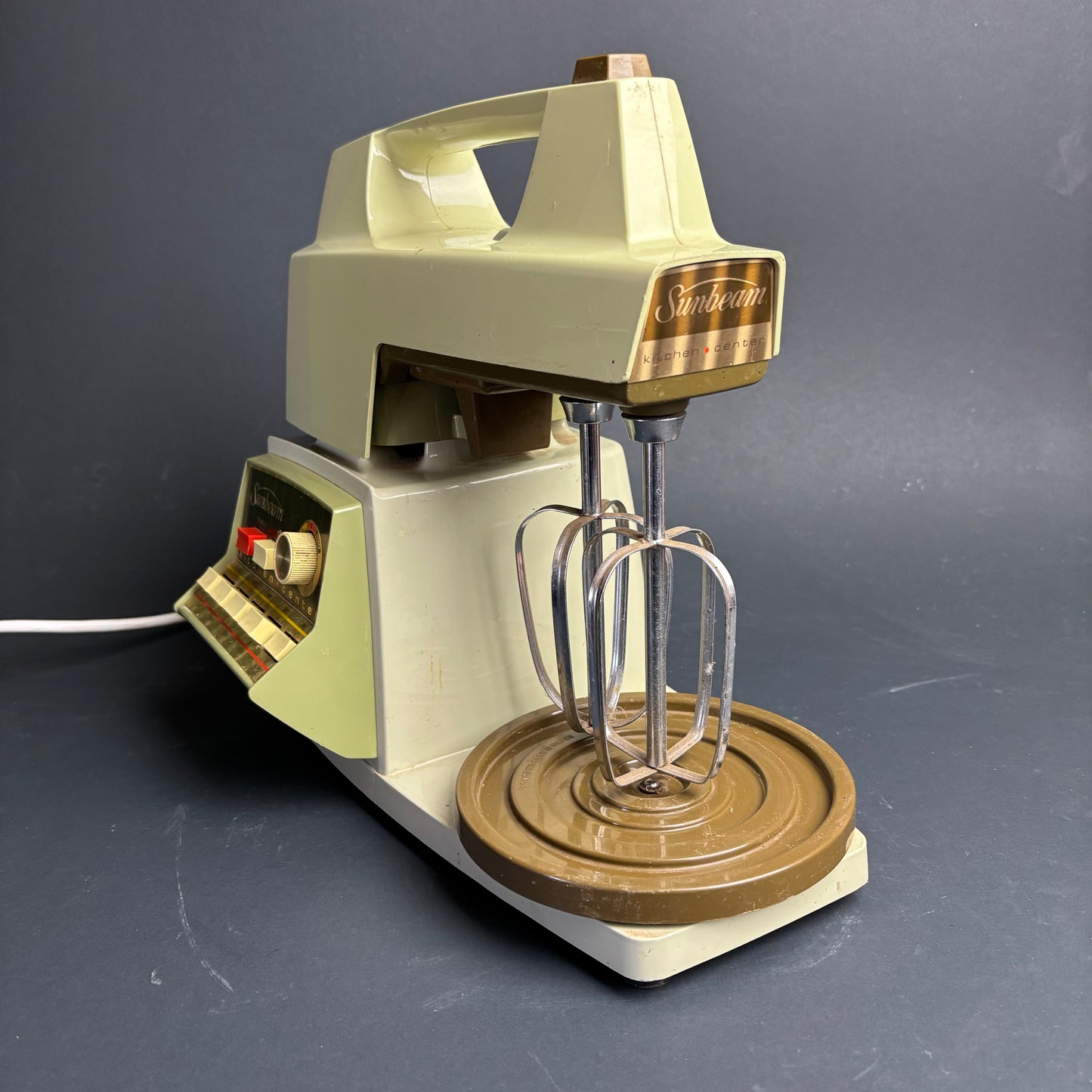 Vintage Sunbeam Kitchen Center Mixer Harvest Gold Retro Appliance