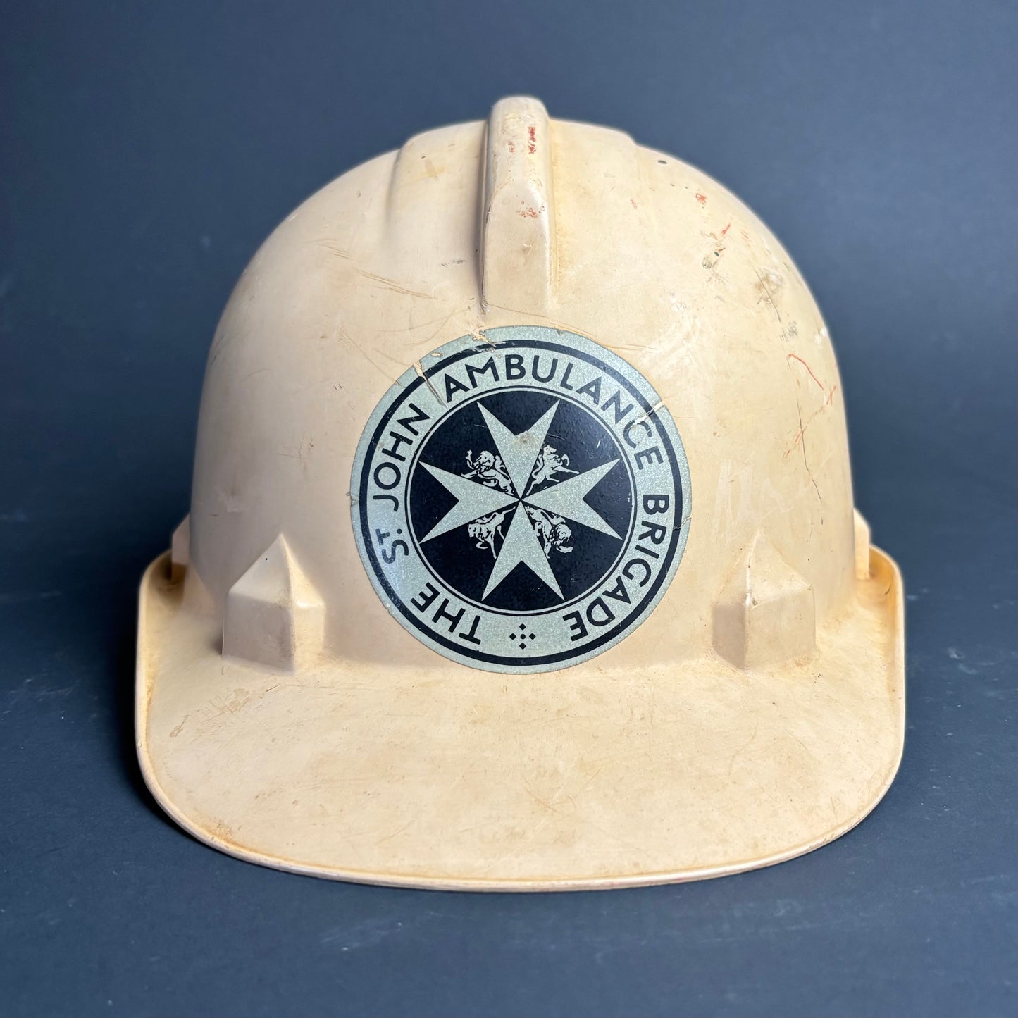 Vintage St John Ambulance Brigade Safety Hard Hat Helmet