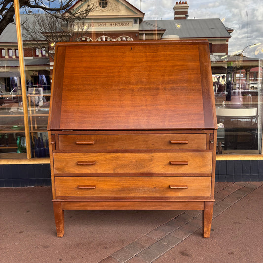 Vintage Australian Jarrah Fall-Front Bureau Desk