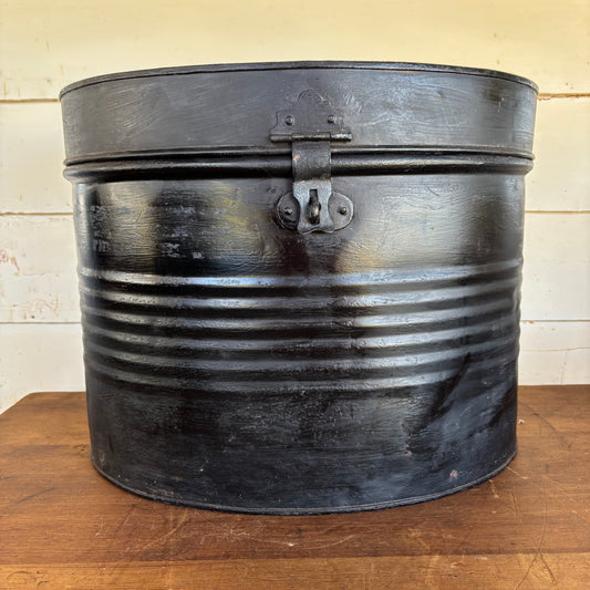 Victorian Japanned Tin Hat Box – c.1900