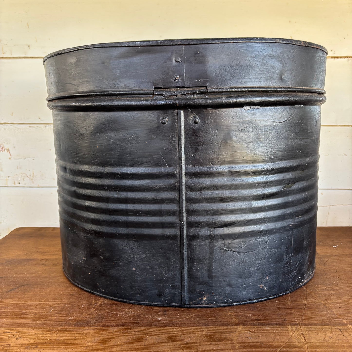 Victorian Japanned Tin Hat Box – c.1900