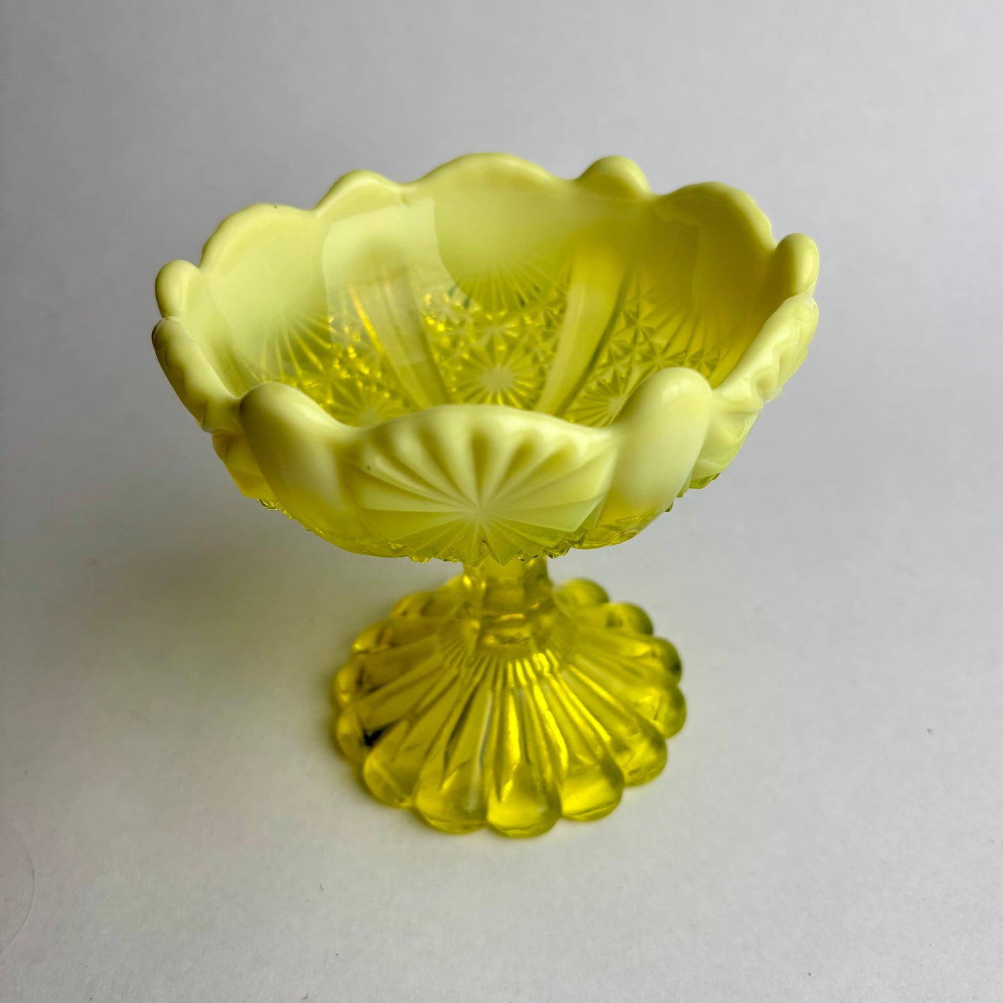 Small Victorian Uranium Pearline Comport