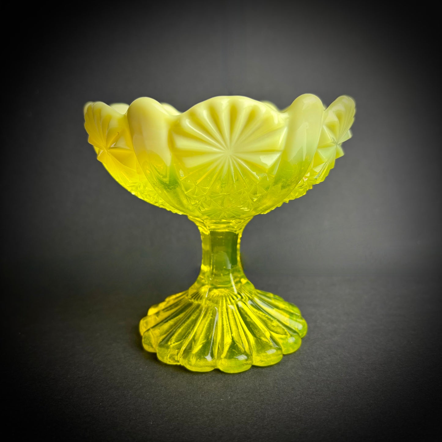 Small Victorian Uranium Pearline Comport