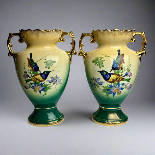 Pair of Edwardian Jewel Vases