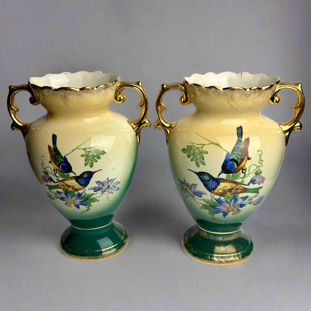 Pair of Edwardian Jewel Vases