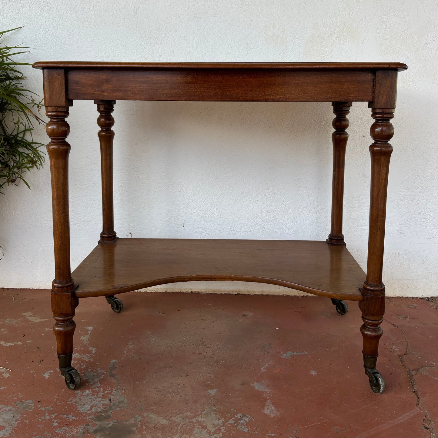 Late Victorian Mahogany and Oak Two-Tier Serving Table
