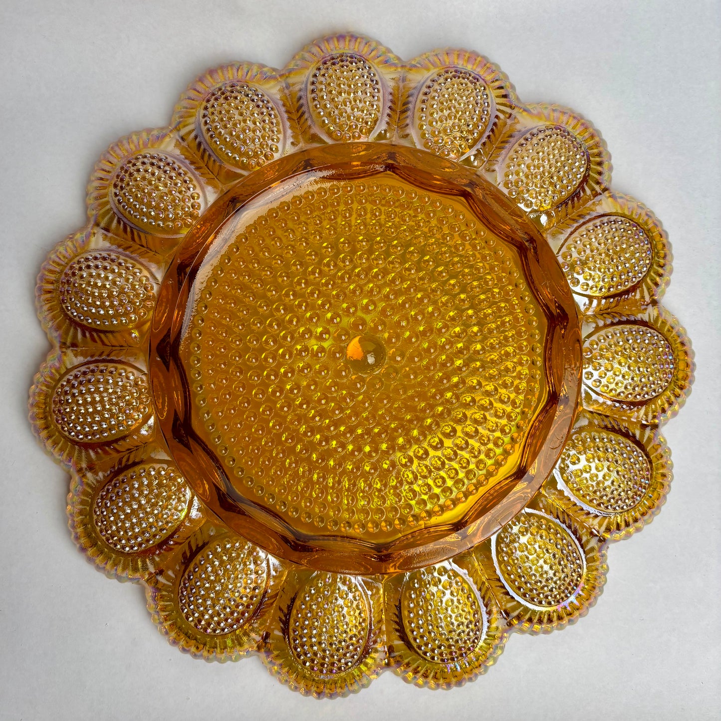 Carnival Glass Deviled Egg Platter