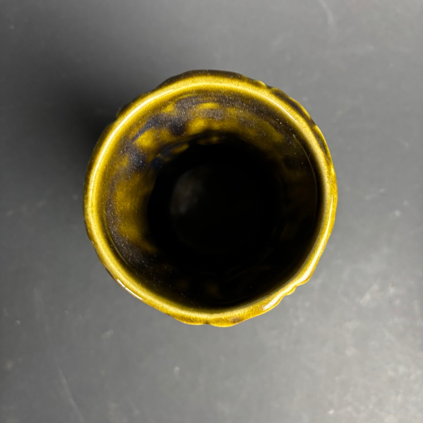 Mid-Century Character Face Vase – Olive Glaze Studio Style Pottery