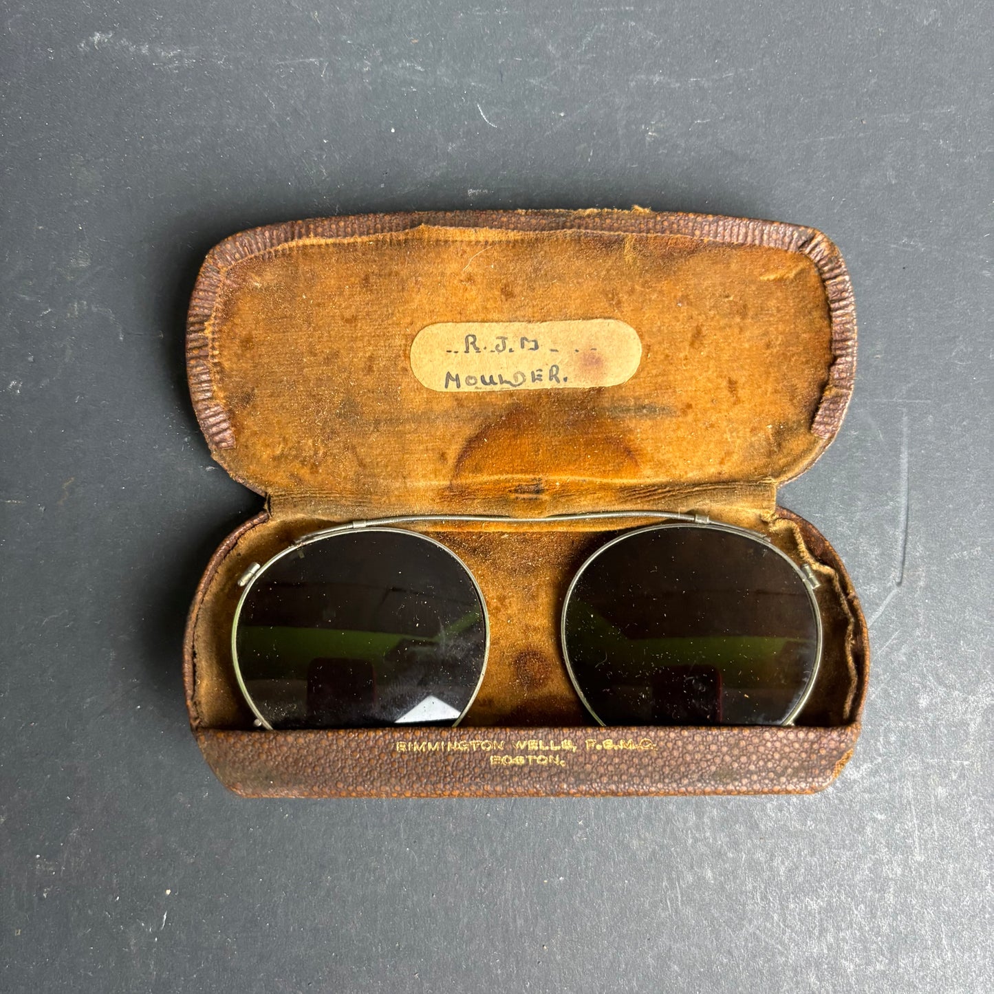 Antique Folding Pince-Nez Sunglasses with Case – Rimmington Wells, Boston