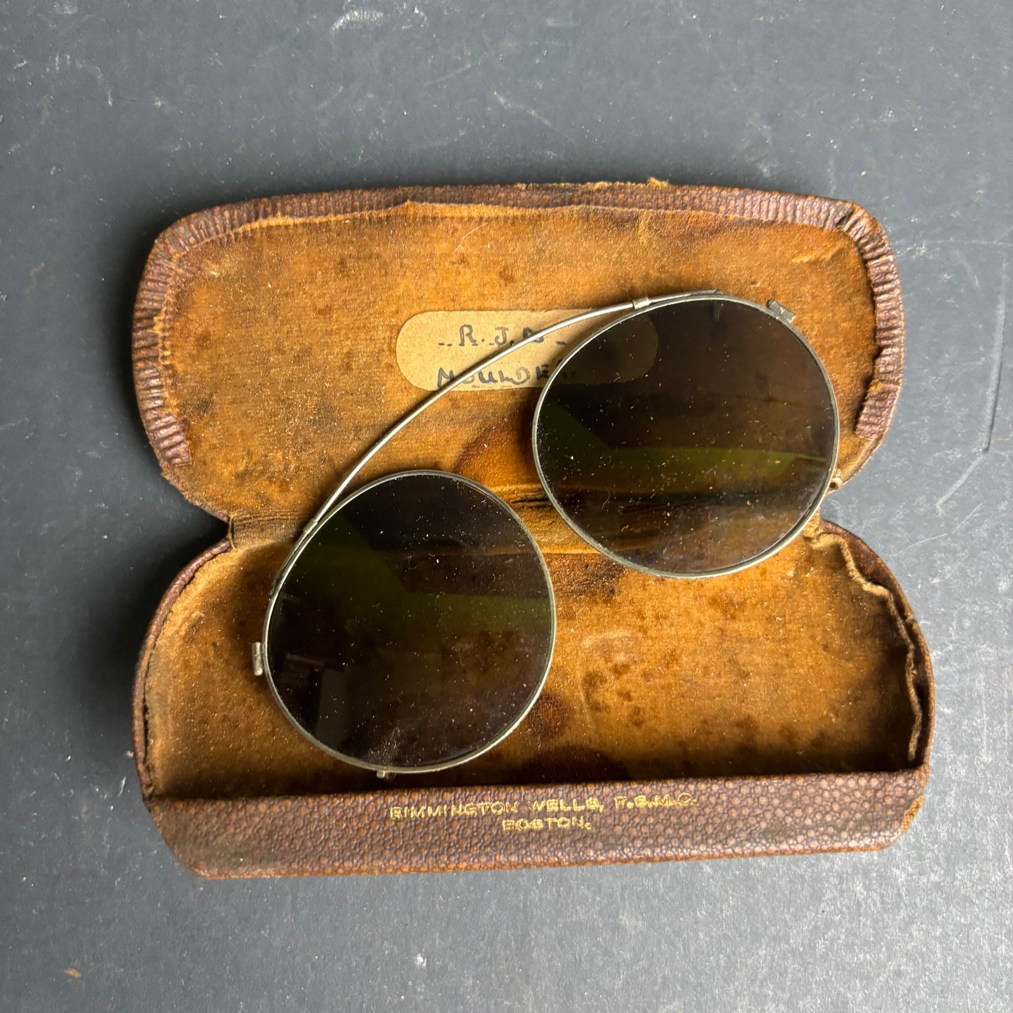 Antique Folding Pince-Nez Sunglasses with Case – Rimmington Wells, Boston