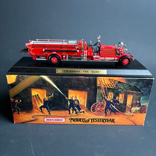 Matchbox Models of Yesteryear 1930 Ahrens-Fox “Quad” Fire Engine – Special Edition Boxed
