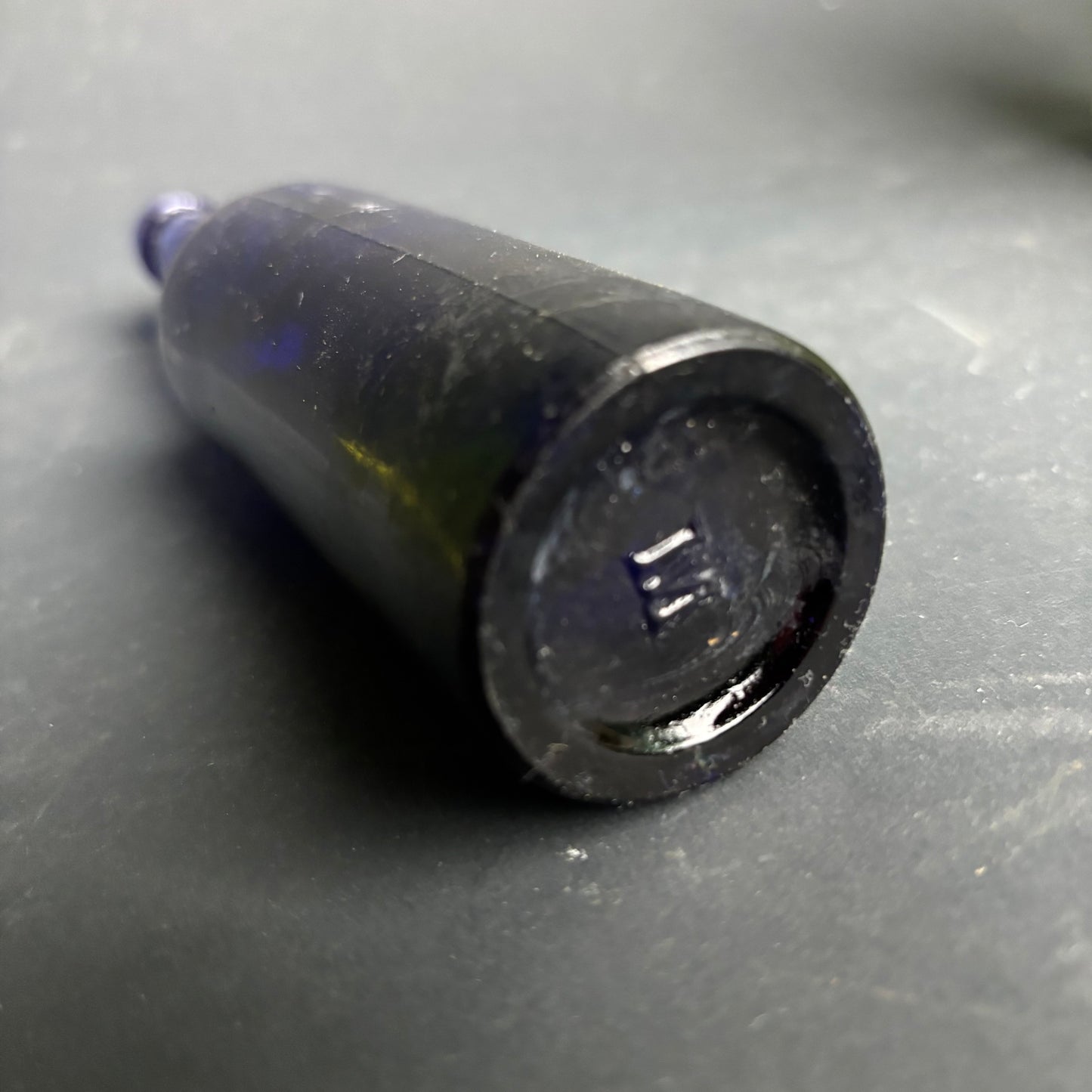 Antique Cobalt Blue Glass Bottle – Faulding & Co Ltd Perth – Embossed Chemist Bottle