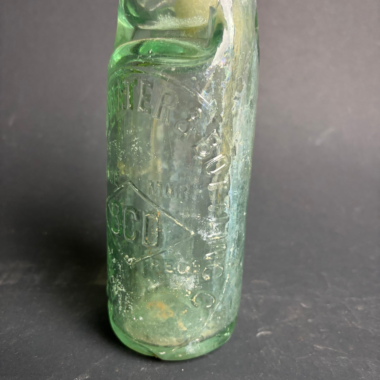Antique Perth Aerated Water Bottle – BCD Trade Mark – Dug Example