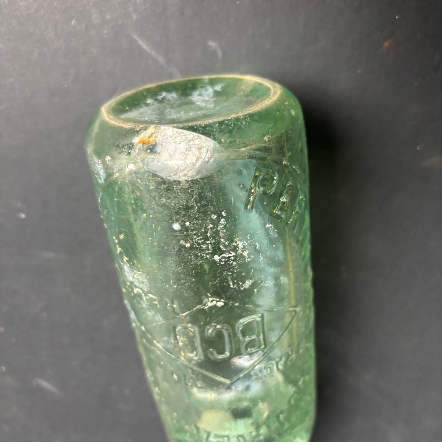 Antique Perth Aerated Water Bottle – BCD Trade Mark – Dug Example