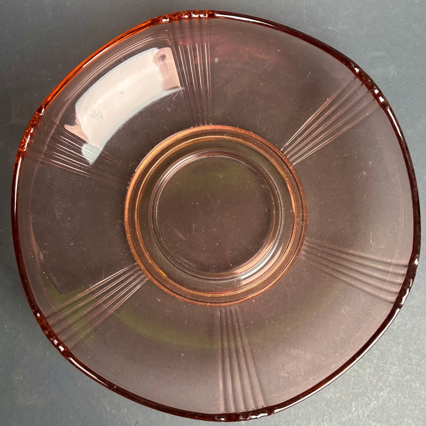 Art Deco Figural Glass Centrepiece Nude Lady Flower Frog Bowl c1930s