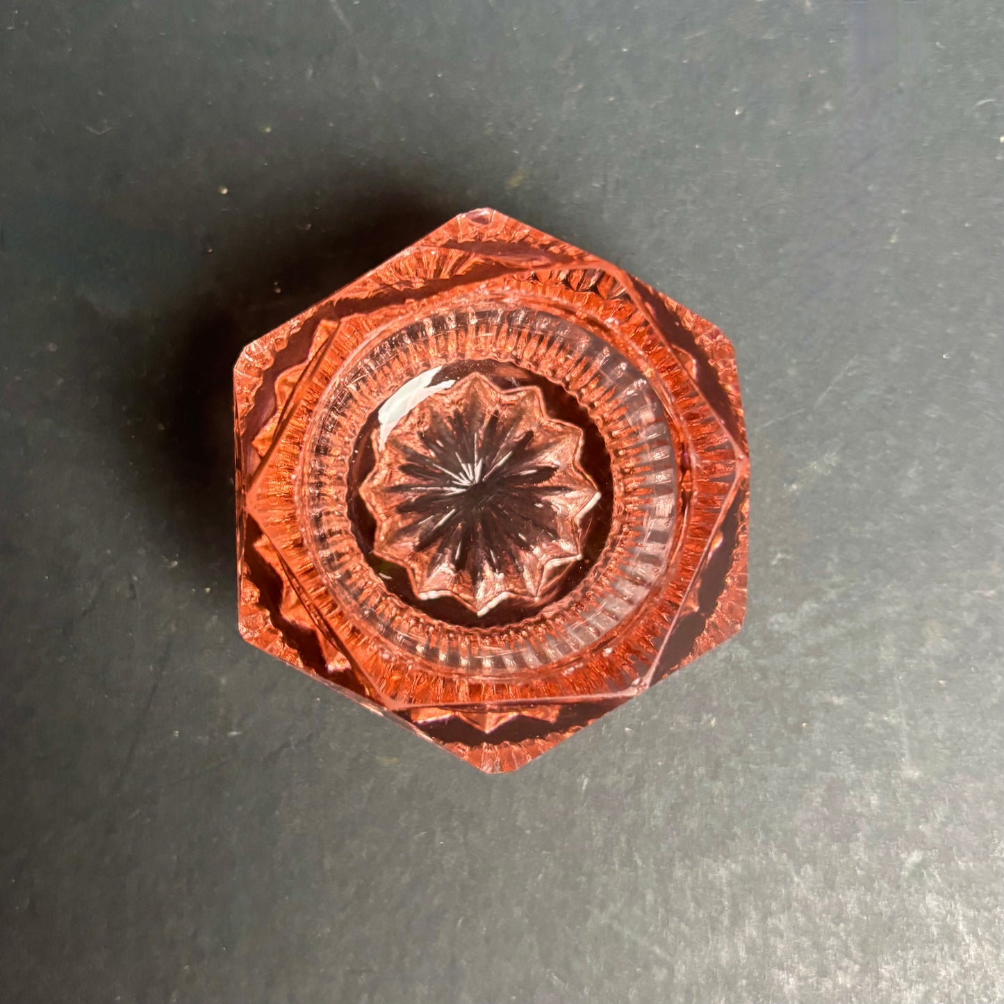 Vintage Pink Pressed Glass Open Salts / Cellars – Pair, Deco Tableware