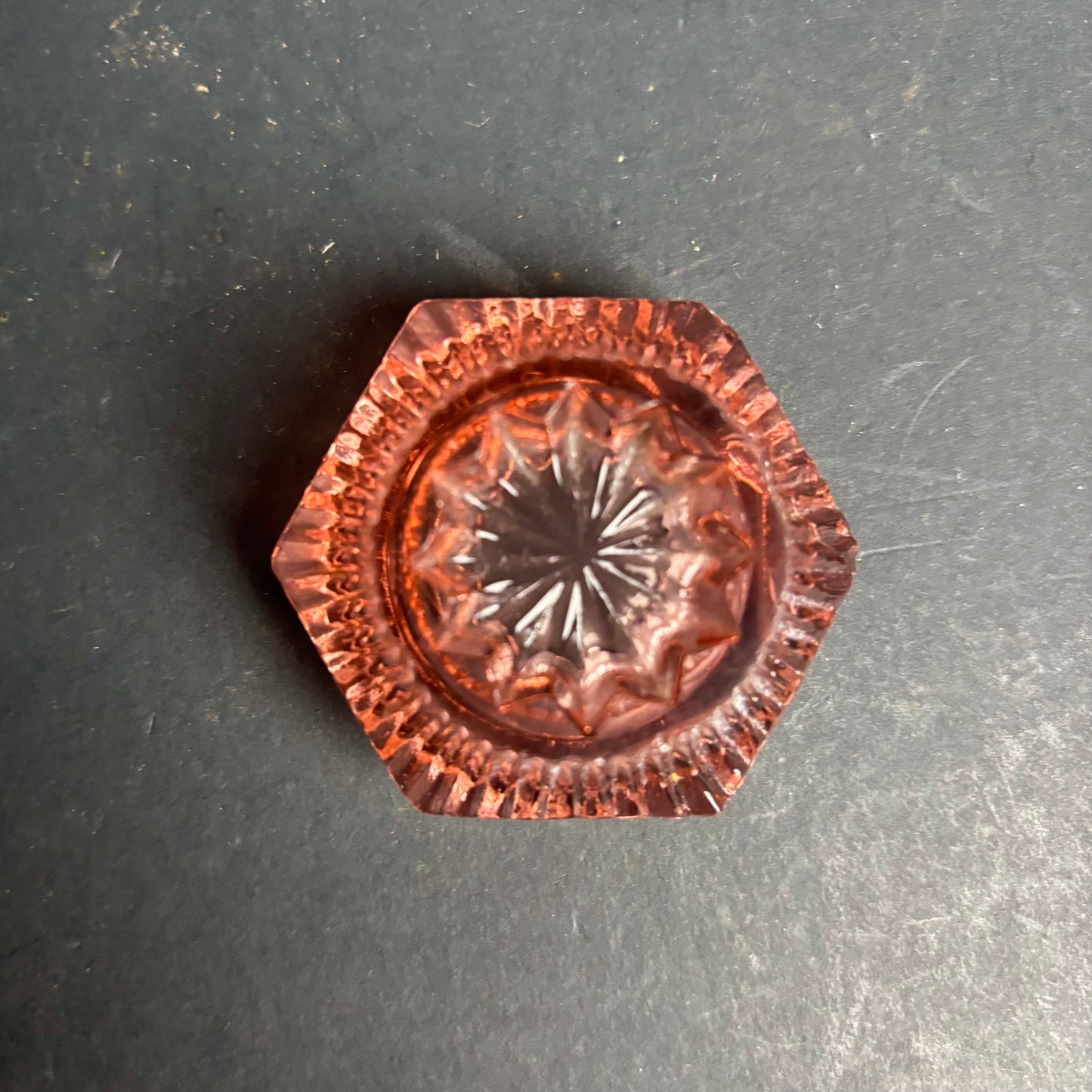 Vintage Pink Pressed Glass Open Salts / Cellars – Pair, Deco Tableware