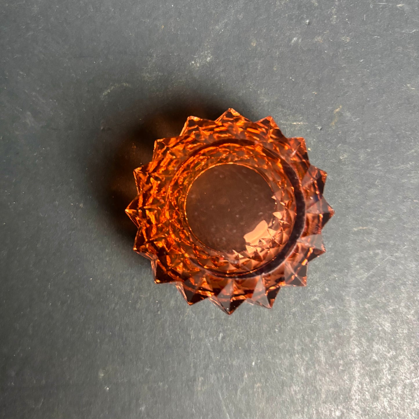 Vintage Pink Pressed Glass Open Salts / Cellars – Pair, Deco Tableware