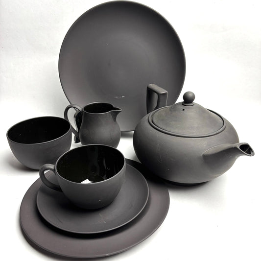 Wedgwood Black Basalt Tea Set (22 pieces)
