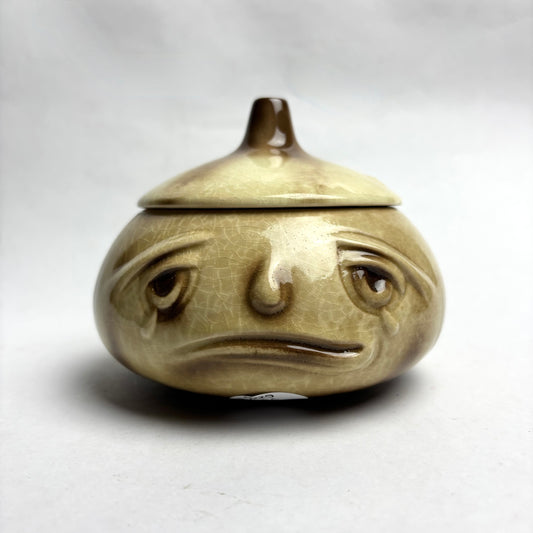 Vintage Pickled Onion Ugly Face Lidded Jar by SylvaC