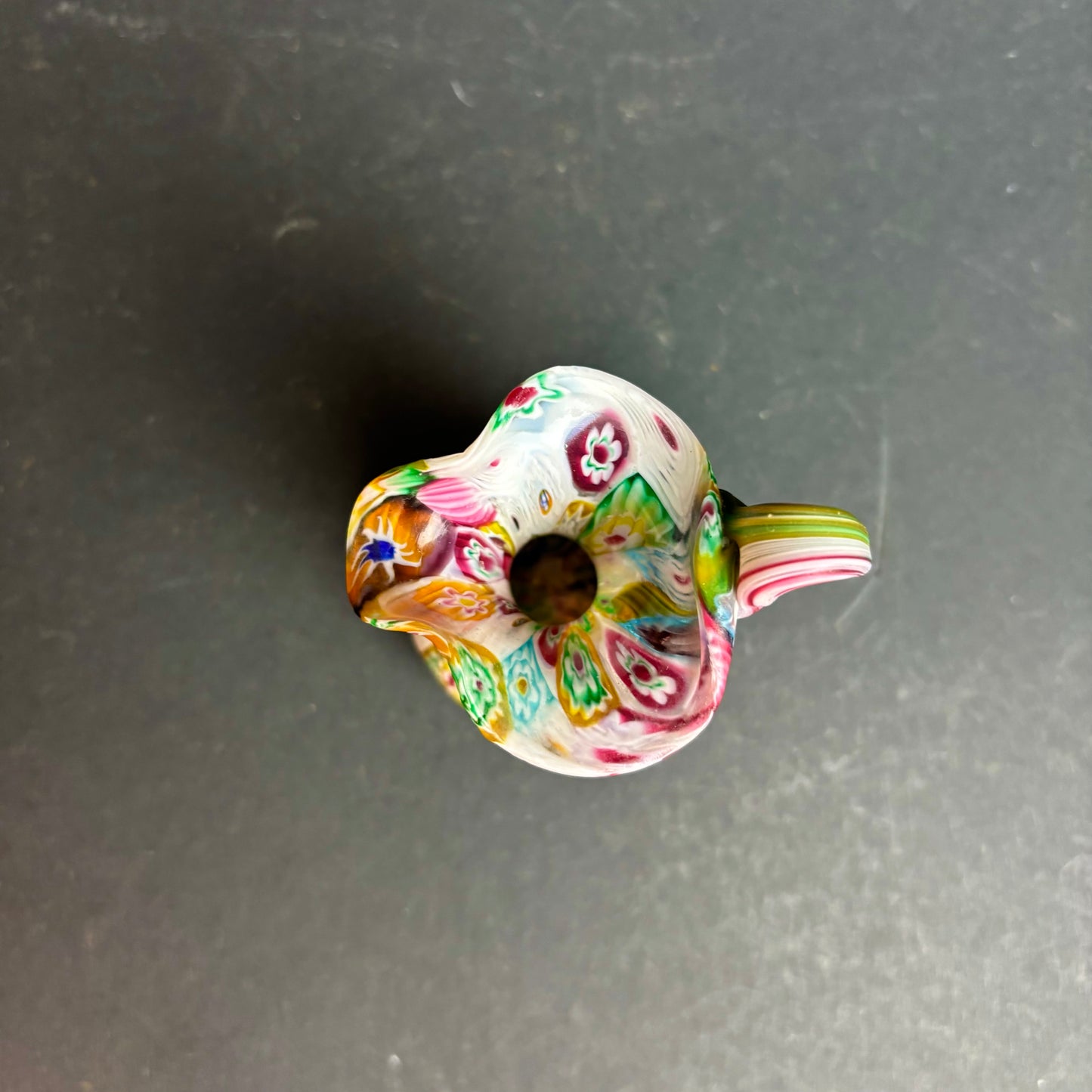 Murano Millefiori Art Glass Miniature Ewer – Venetian Hand Blown Jug c.1970s