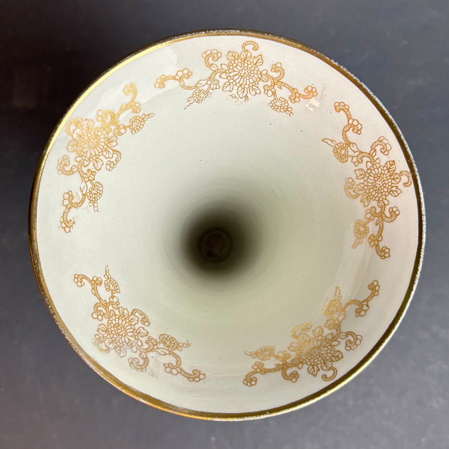 Carlton Ware Kang He Rocery & Pheasants Trumpet Vase – Cobalt Blue & Gilt – c.1930s