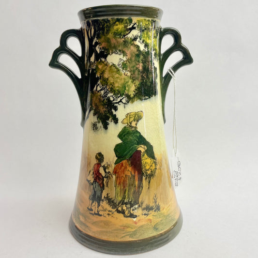 Copy of Royal Doulton Seriesware Twin-Handled Vase - The Gleaners (scarce)