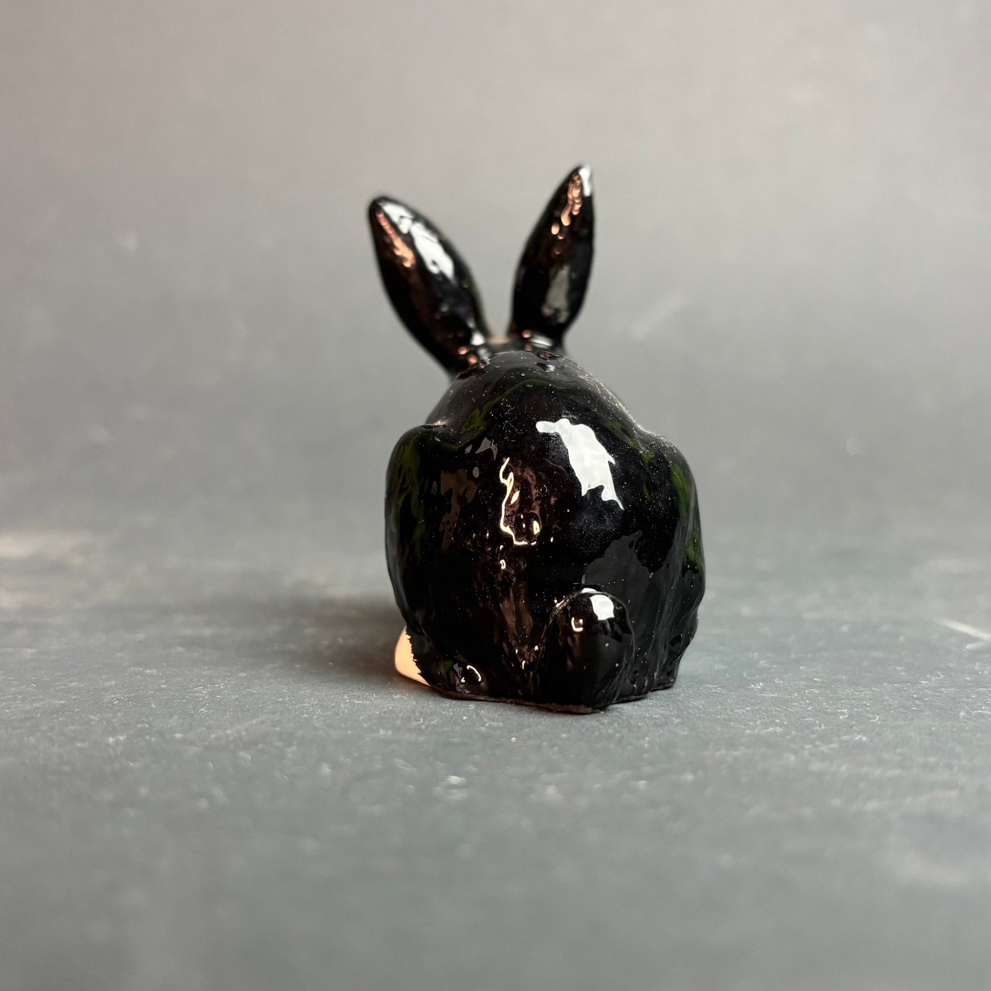 John Beswick England Rabbit Figurine – Black & White Bunny