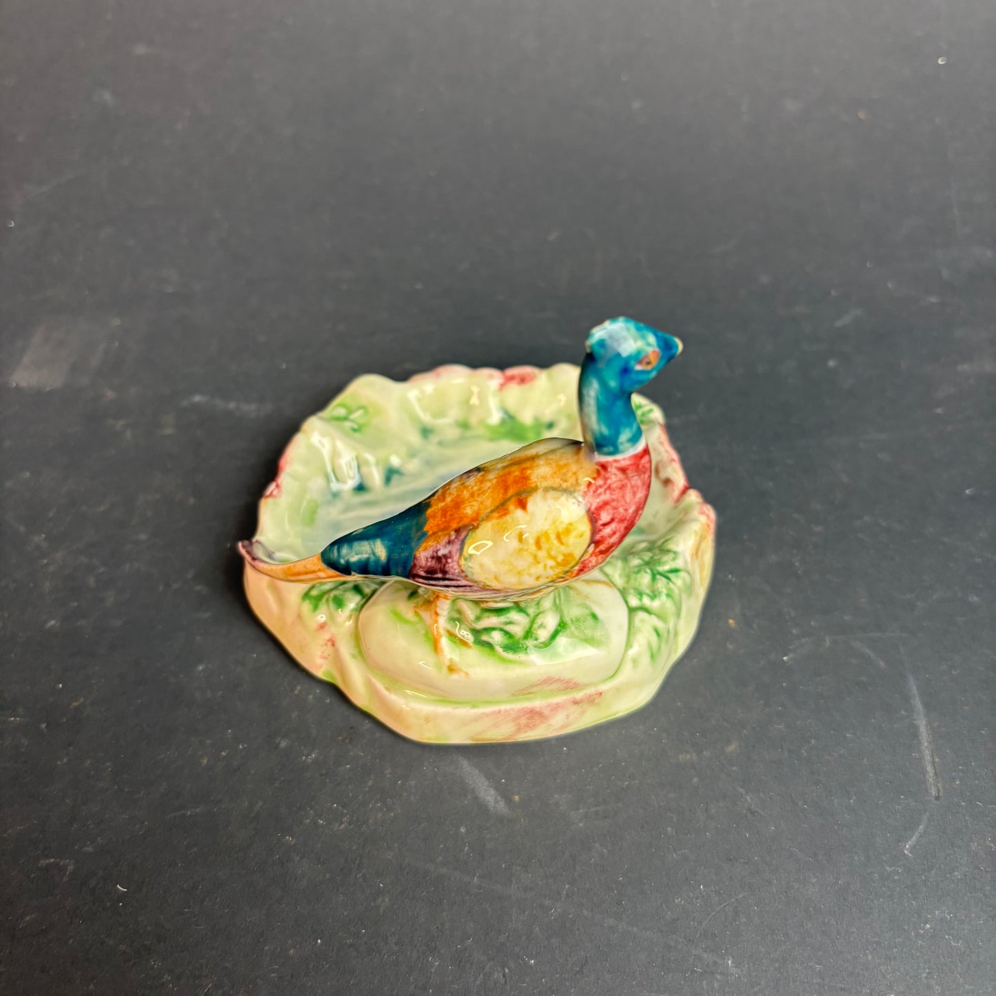 Beswick England Pheasant Trinket Dish – Vintage Ceramic Bird Pin Tray