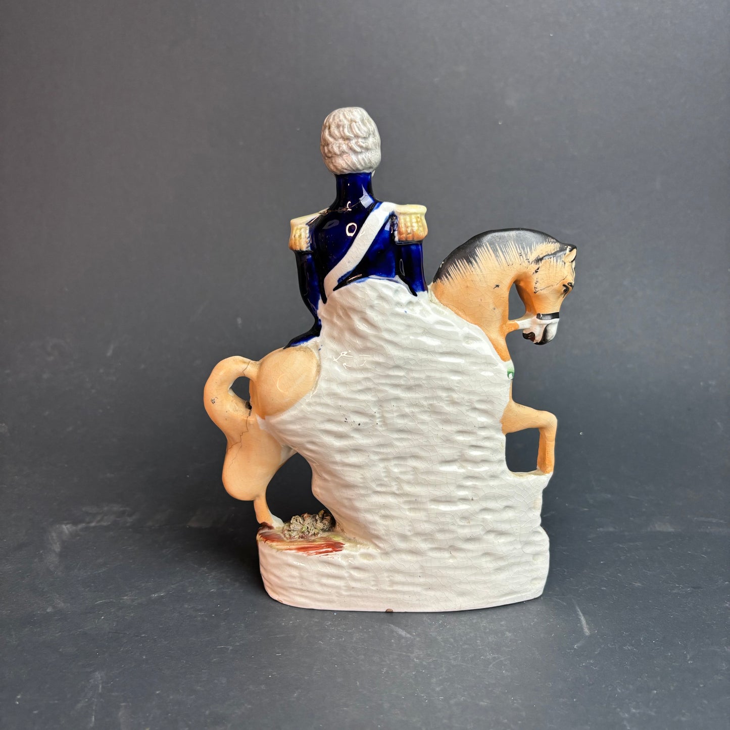 Vintage Staffordshire Style Figure – General Pelissier on Horseback c.1930s–50s