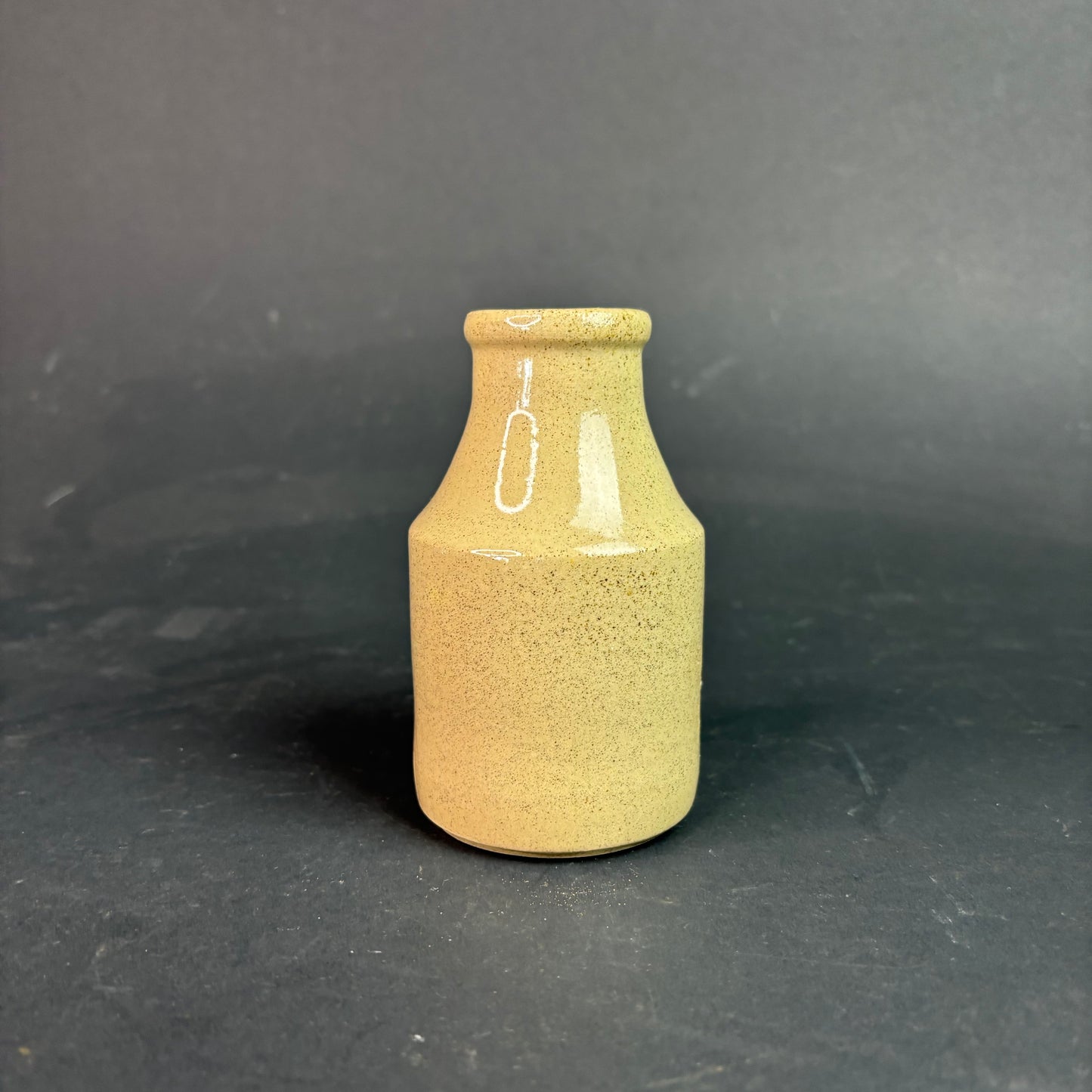 Antique French Mustard Pot “Noël London” Stoneware Advertising Jar 6oz