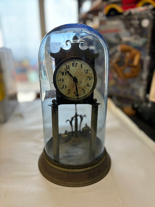 Early antique Victorian brass dome clock