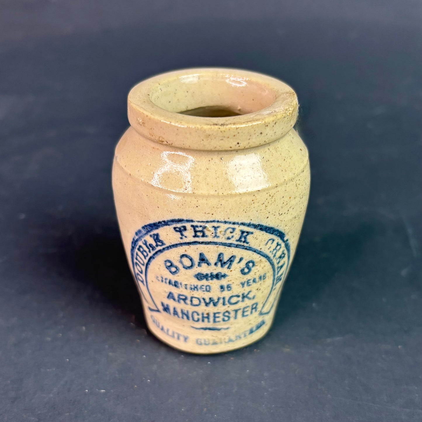 Antique English Stoneware Cream Pot – Boam’s, Ardwick Manchester c.1900
