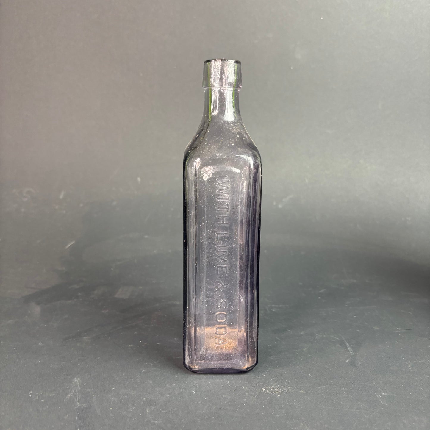 Antique Scott’s Emulsion Amethyst Glass Bottle c.1900