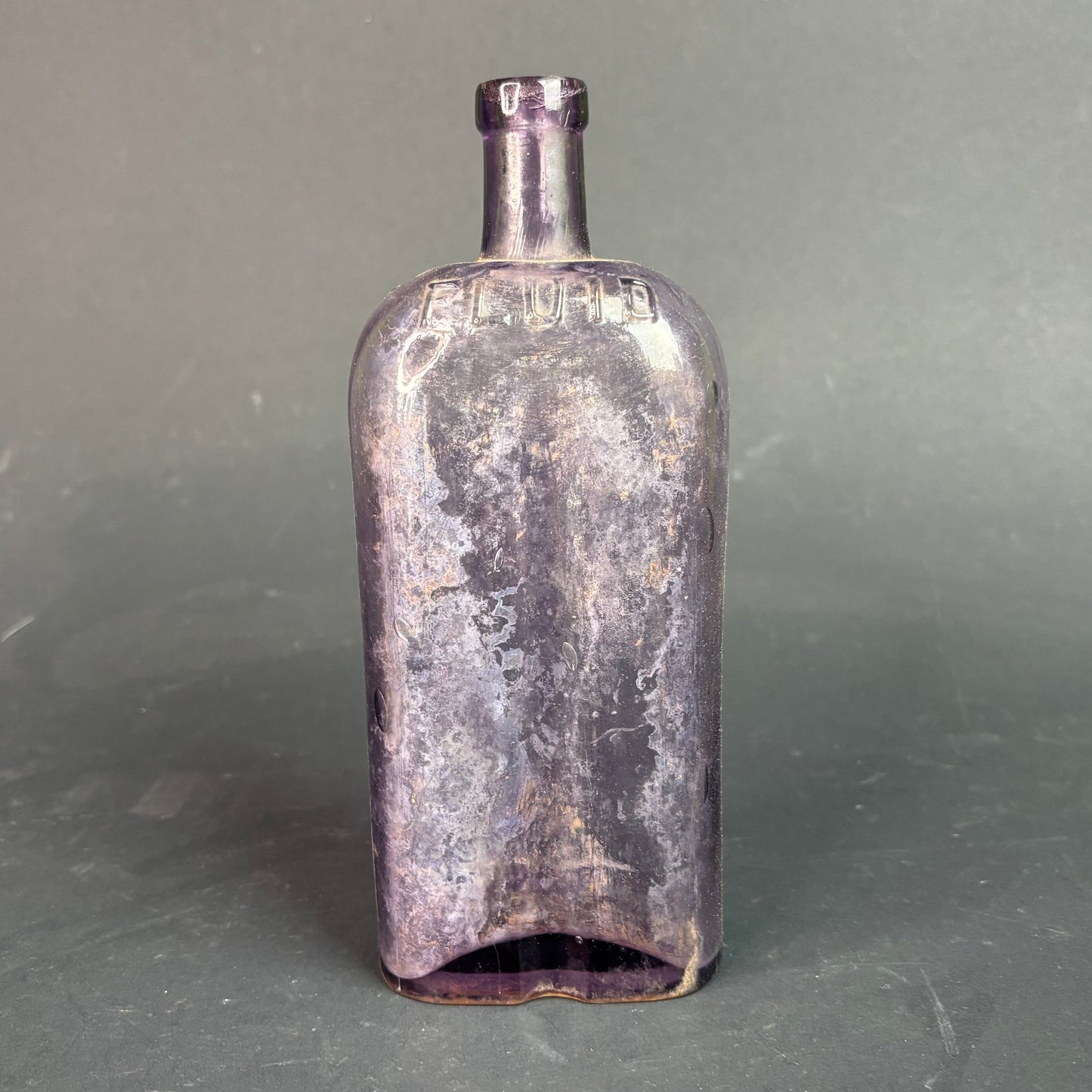 Antique S.C. Rubbs Chemist Bottle – Sun Purpled Glass c1900