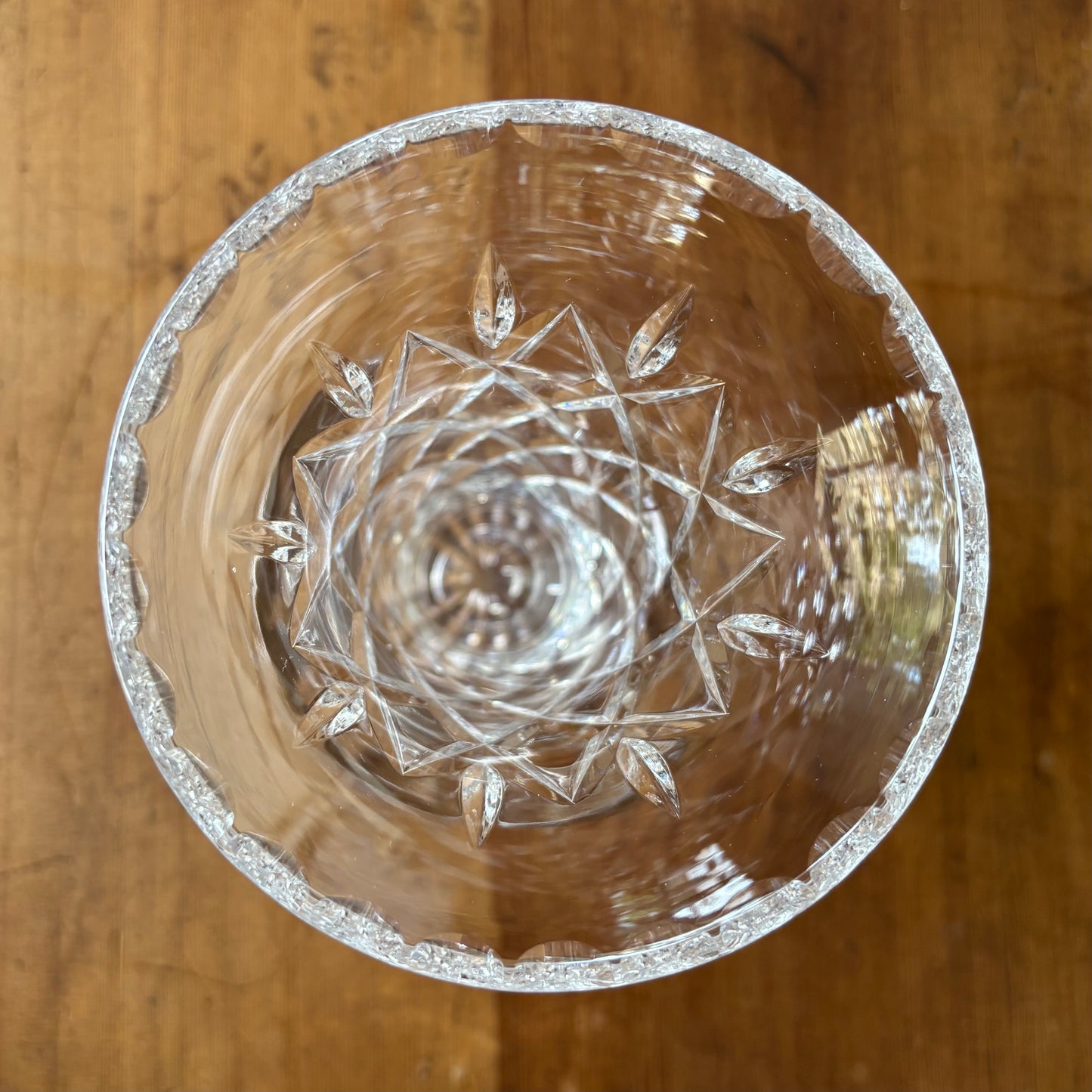 Webb Corbett Hand-Cut Crystal Vase – 21 cm (Signed)