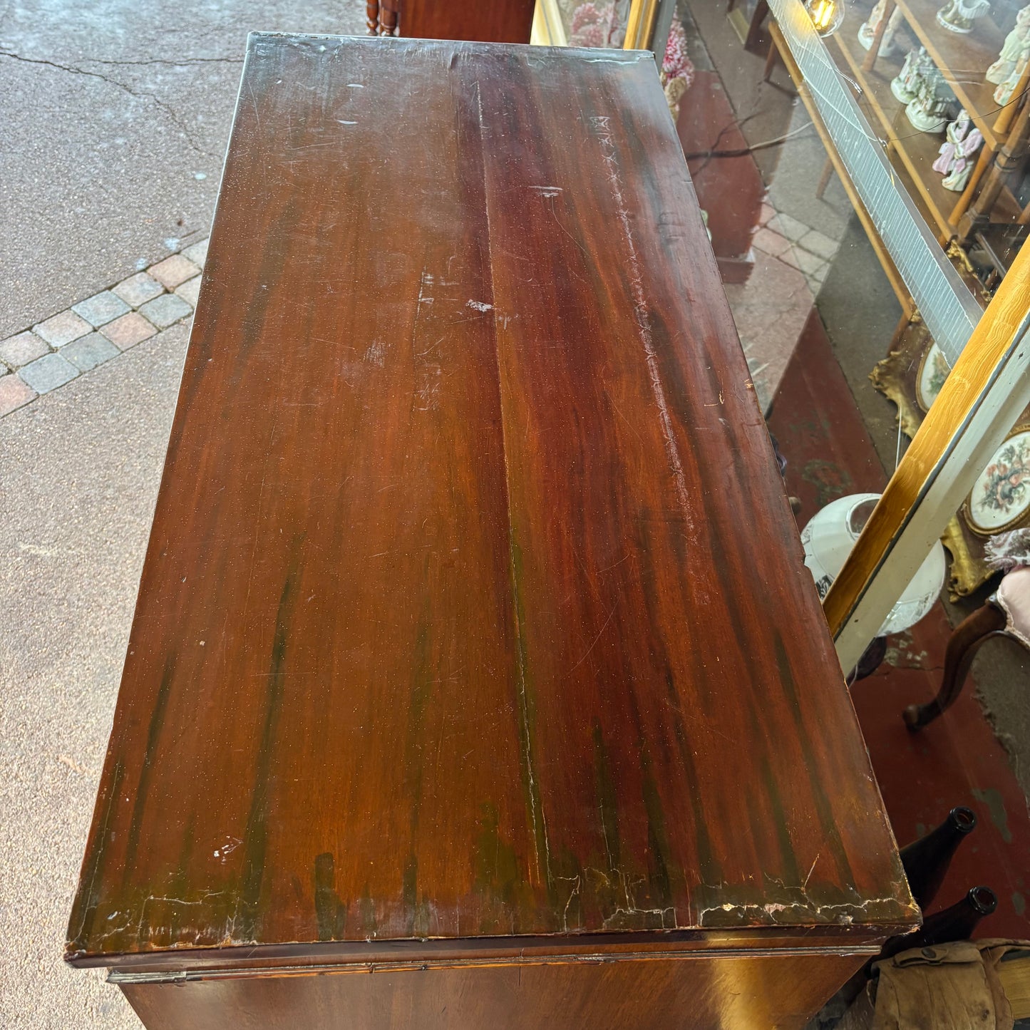 Antique Cedar & Flame Mahogany Chest of Drawers, c.1840–1860