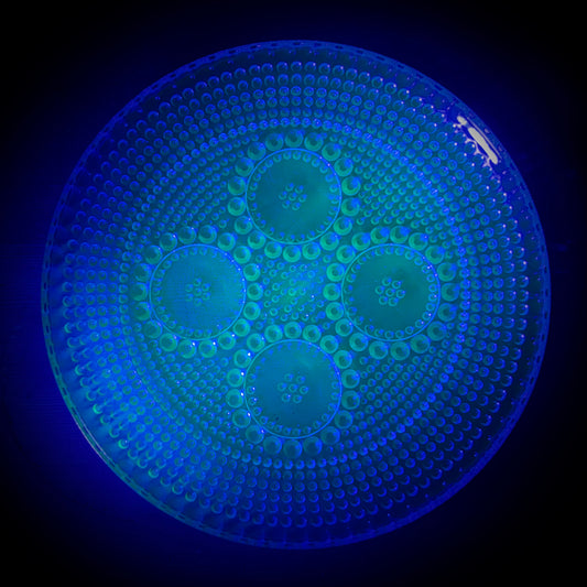 Riihimäen Lasi ‘Grapponia’ Blue Glass Charger by Nanny Still – 1968–1975 (22cm)