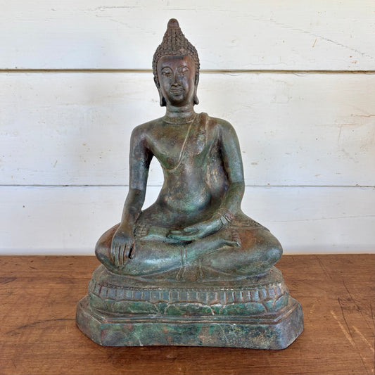 Early 20th-Century Thai Bronze Buddha – Sukhothai Style (29 cm)