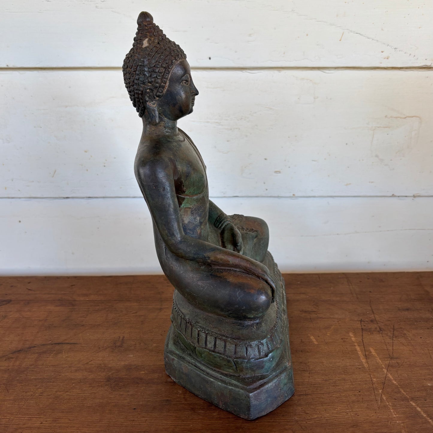 Early 20th-Century Thai Bronze Buddha – Sukhothai Style (29 cm)