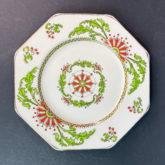 Vintage Wedgwood & Co Hazelgrove Plate Octagonal Floral England