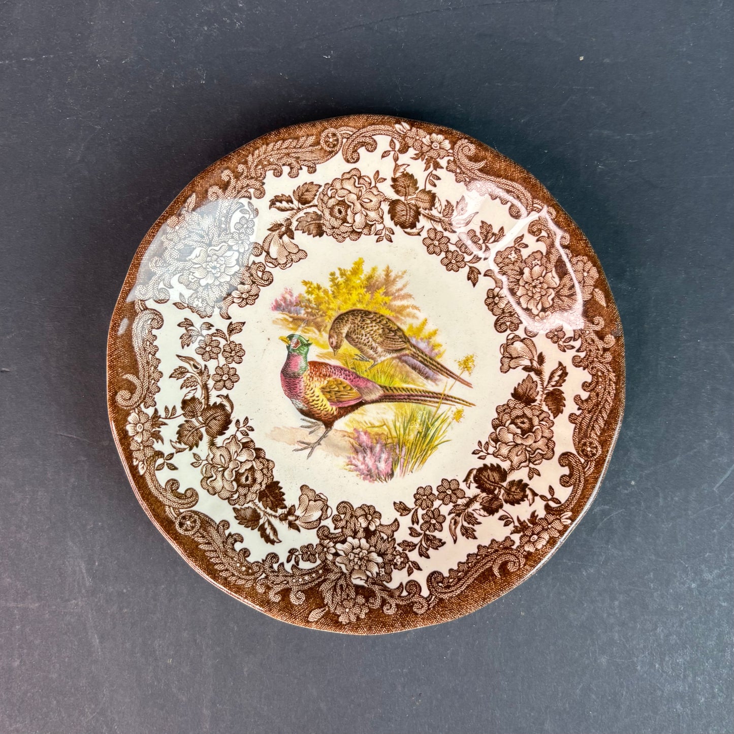Royal Worcester Palissy “Game Series” Cup & Saucer – Pheasant & Snipe – England