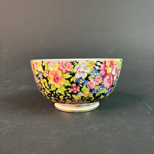 Royal Winton Grimwades “Summertime” Chintz Sugar Bowl England c.1930s–40s