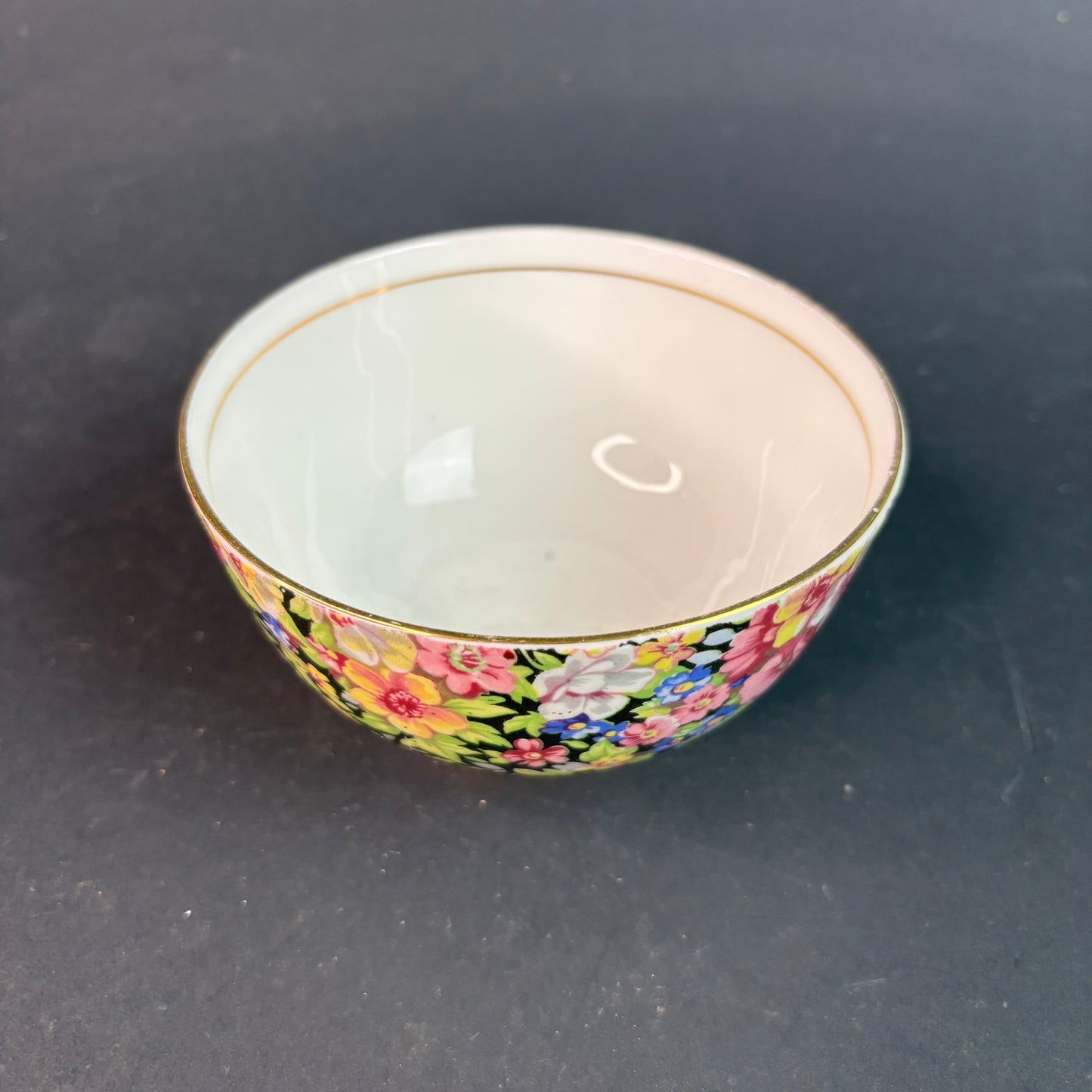 Royal Winton Grimwades “Summertime” Chintz Sugar Bowl England c.1930s–40s