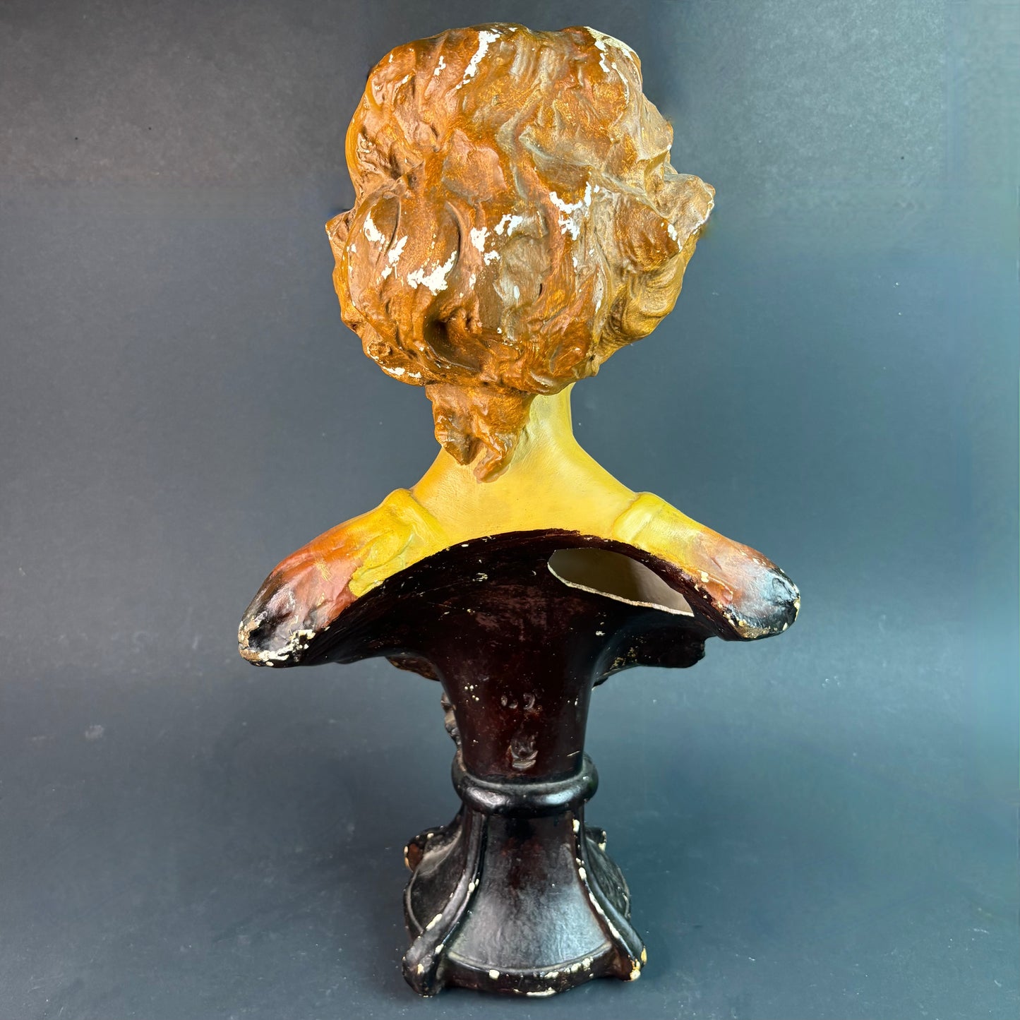 Large Art Nouveau Style Female Bust Sculpture Plaster c.1930s–50s 52cm