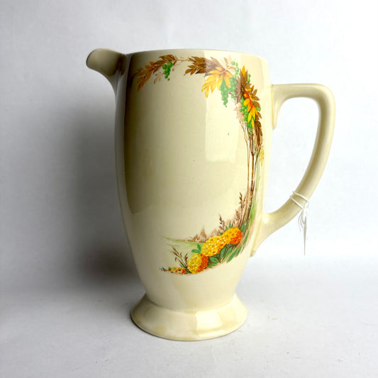 Vintage Royal Staffordshire Honeyglaze Floral Jug – 20.5cm