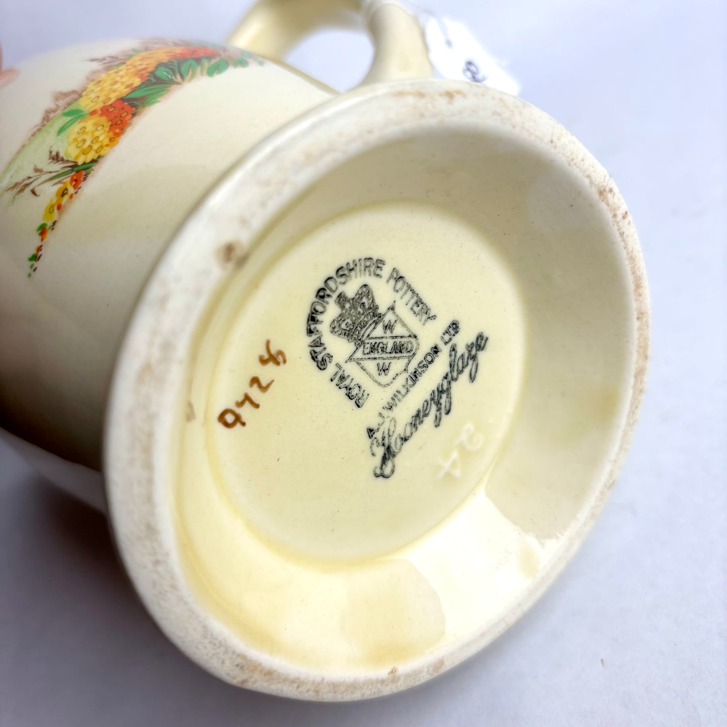 Vintage Royal Staffordshire Honeyglaze Floral Jug – 20.5cm
